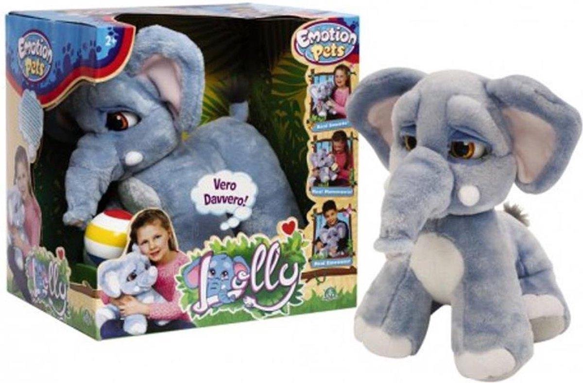 Lolly Emotion Pets Pluche Knuffel Olifant (Met geluid en beweging) 45 cm | Interactive Plush Toy | Olifant Peluche Knuffel voor kinderen - furreal interactieve knuffel